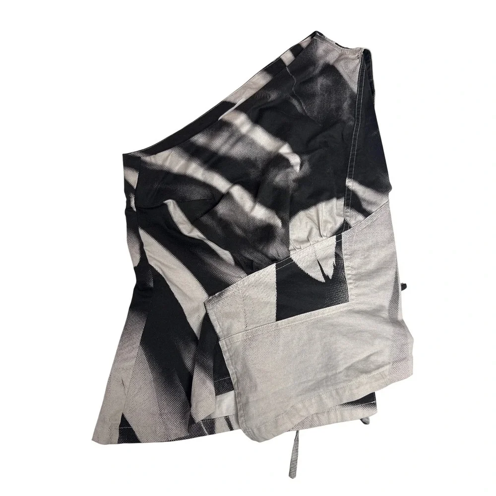 MIAOU Zelda Top Womens Size XXS Abstract Graphic Wrap Tie Edgy Asymmetrical - Picture 3 of 7